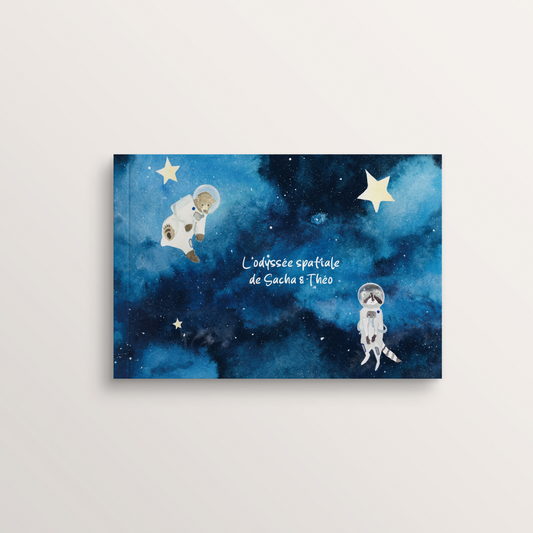 livre personnalisé enfant en duo - couverture aurore astrale