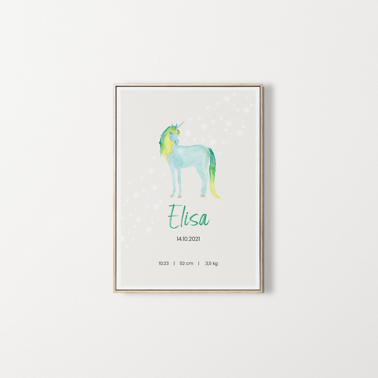 poster unicornio personalizado