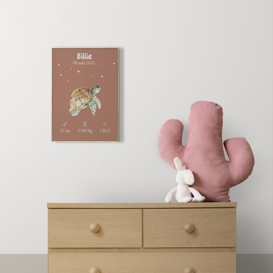 Poster naissance personnalise chambre enfant 