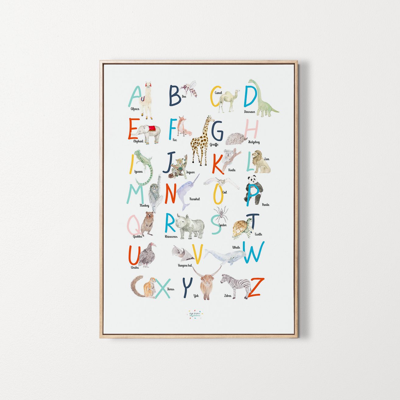 alphabet poster children's bedroom